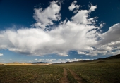 среднестатический  полуденный монгольский пейзаж