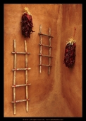 Wooden Ladders and Chili Pepper Bunch
